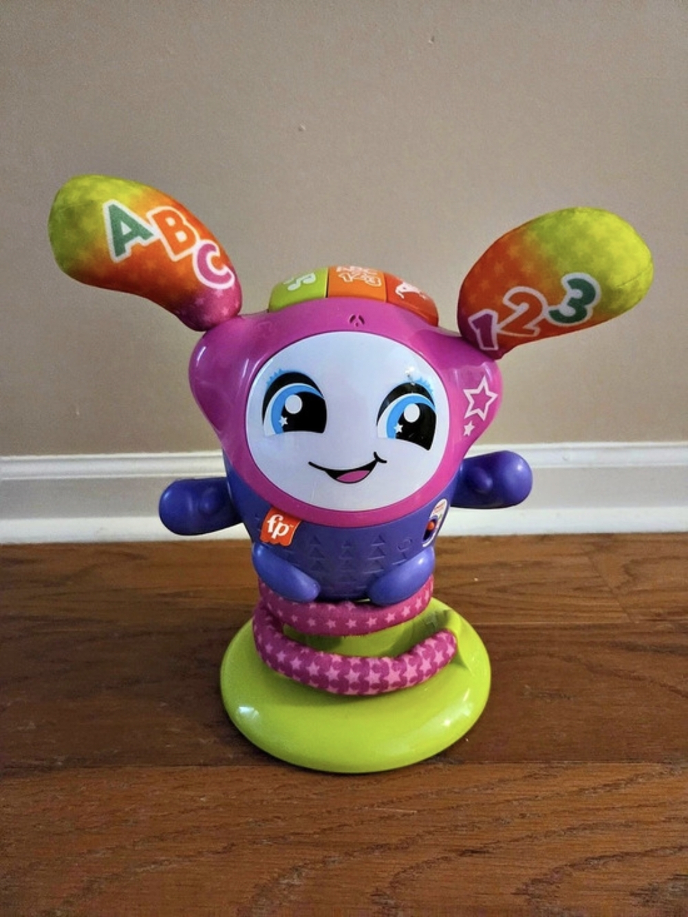 Fisher-Price DJ Bouncin' Beats Learning Toy Pink & Green Like New